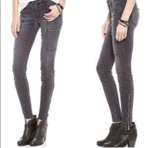 J Brand Kassidy charcoal zipper skinny jeans 27